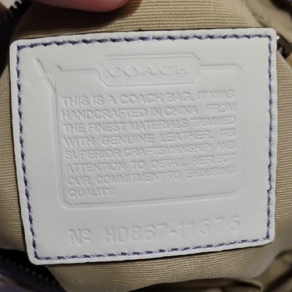 SALE! RARE! Coach Lavender Iris/White Signature Small Hobo Bag - Picture 12 of 16